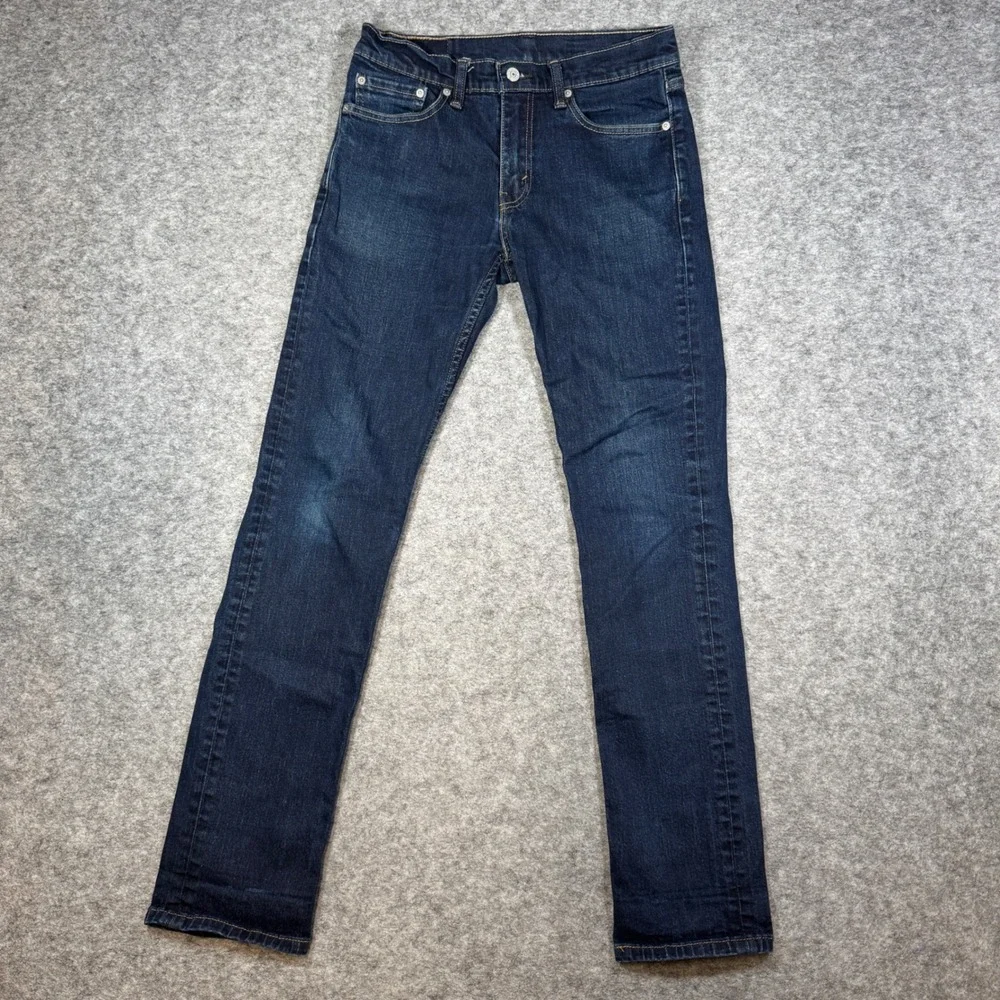 Levis 511 Mens Slim Fit Jeans Dark Wash Indigo Blue Stretch Denim 32x34